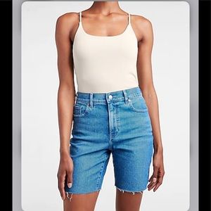 EXPRESS Body Contour Scoop Neck Thong Bodysuit NWT